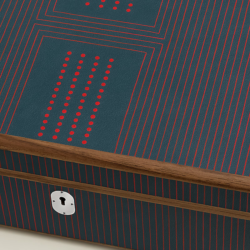 Amalthee Myriade watch box, large model - Blue | Hermès USA